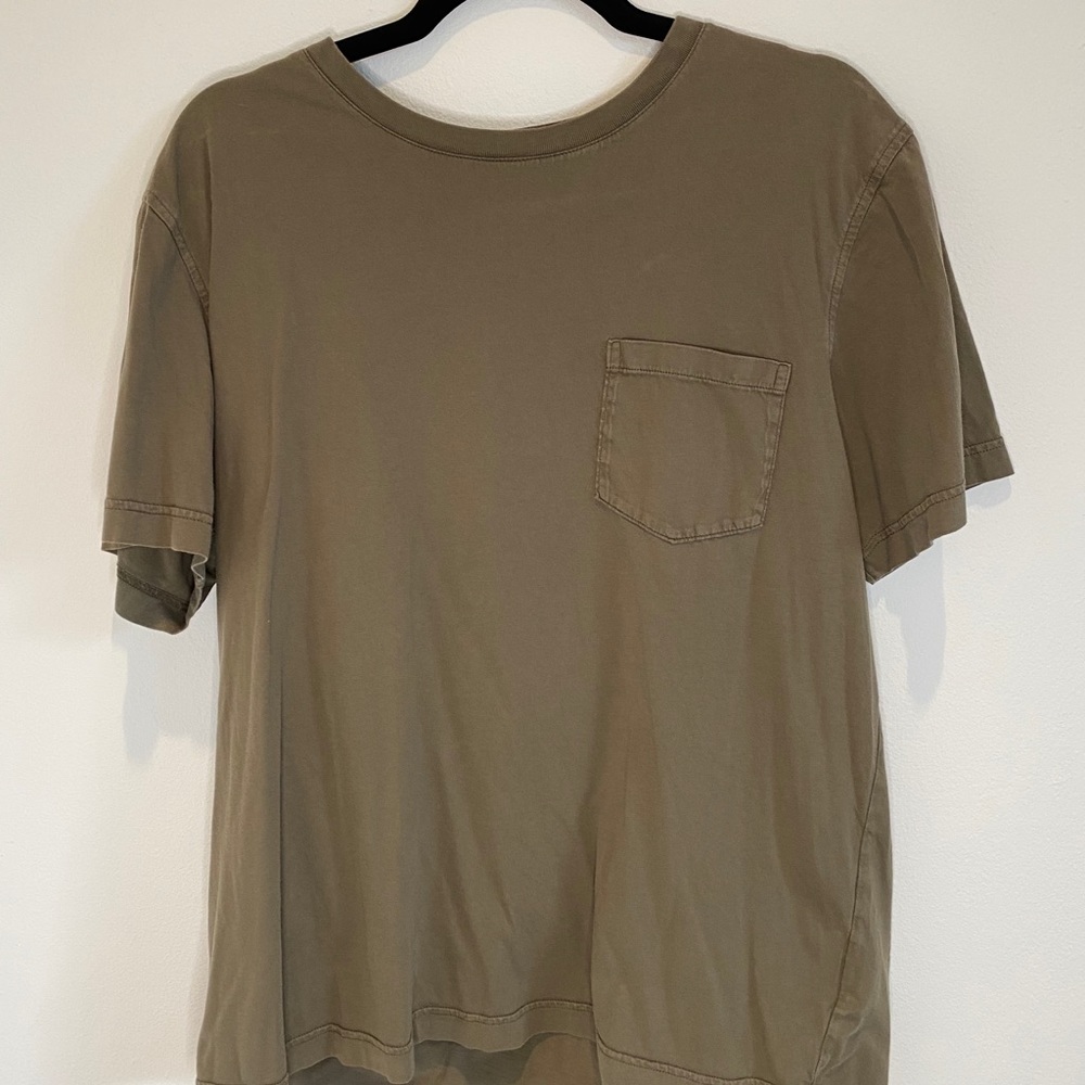 Brooks Brothers Olive Green Red Fleece T-Shirt